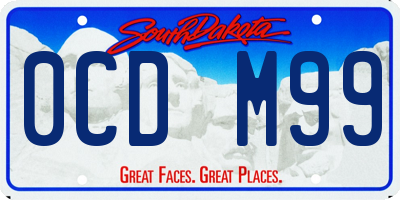 SD license plate 0CDM99