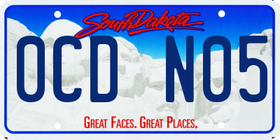 SD license plate 0CDN05