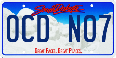SD license plate 0CDN07