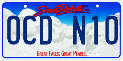 SD license plate 0CDN10