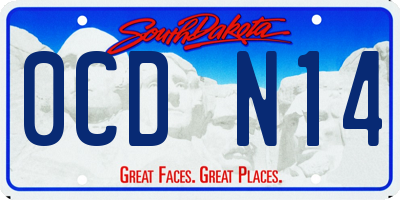 SD license plate 0CDN14