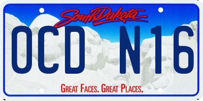 SD license plate 0CDN16