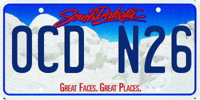 SD license plate 0CDN26