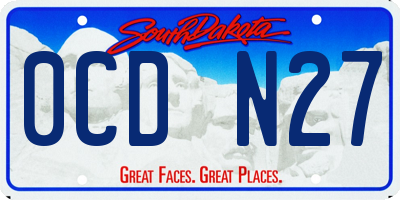 SD license plate 0CDN27