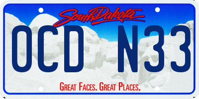 SD license plate 0CDN33