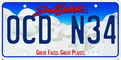 SD license plate 0CDN34