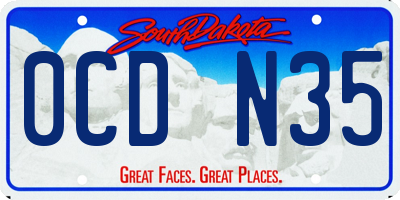 SD license plate 0CDN35