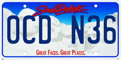 SD license plate 0CDN36