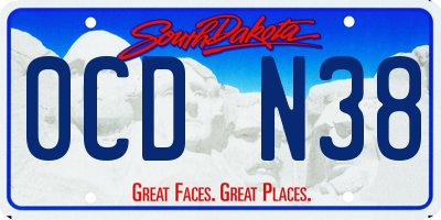 SD license plate 0CDN38