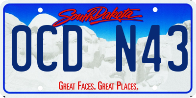 SD license plate 0CDN43