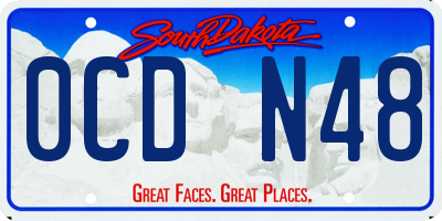 SD license plate 0CDN48