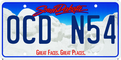 SD license plate 0CDN54