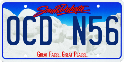 SD license plate 0CDN56