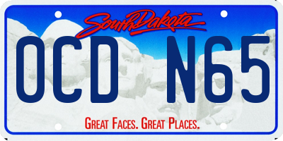SD license plate 0CDN65