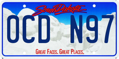 SD license plate 0CDN97