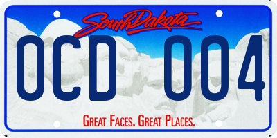 SD license plate 0CDO04