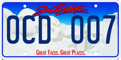 SD license plate 0CDO07