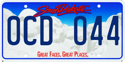 SD license plate 0CDO44