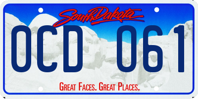 SD license plate 0CDO61