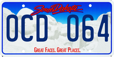 SD license plate 0CDO64