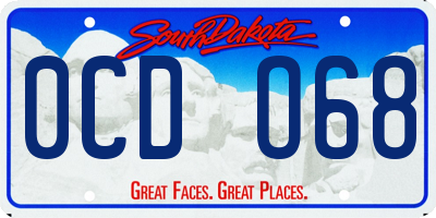 SD license plate 0CDO68
