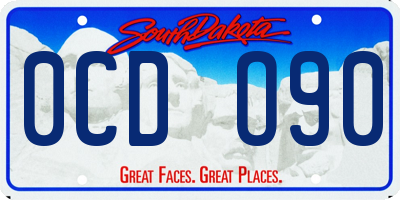 SD license plate 0CDO90