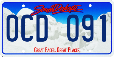 SD license plate 0CDO91