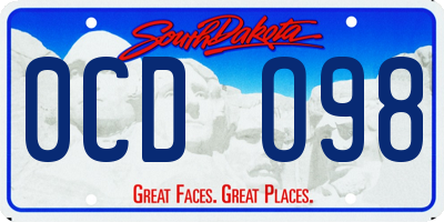SD license plate 0CDO98