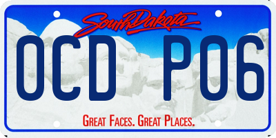 SD license plate 0CDP06