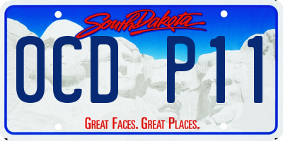 SD license plate 0CDP11