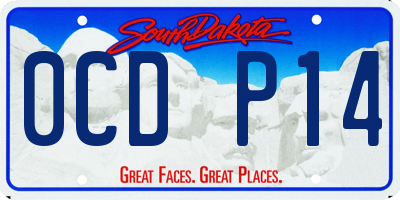 SD license plate 0CDP14