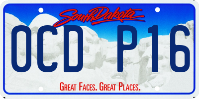 SD license plate 0CDP16