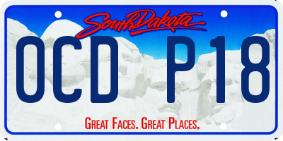 SD license plate 0CDP18