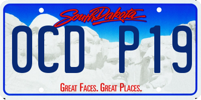 SD license plate 0CDP19
