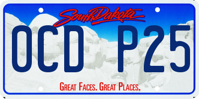 SD license plate 0CDP25