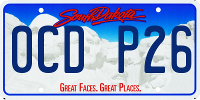 SD license plate 0CDP26
