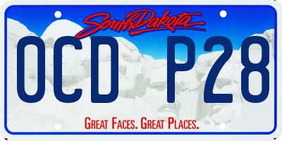SD license plate 0CDP28