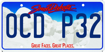 SD license plate 0CDP32