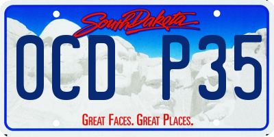 SD license plate 0CDP35