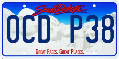 SD license plate 0CDP38