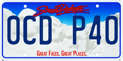 SD license plate 0CDP40