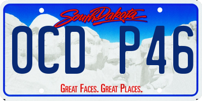 SD license plate 0CDP46