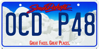 SD license plate 0CDP48