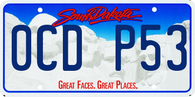 SD license plate 0CDP53