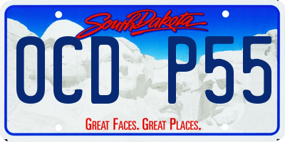 SD license plate 0CDP55