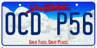 SD license plate 0CDP56