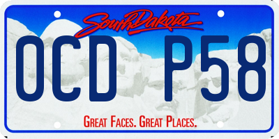 SD license plate 0CDP58