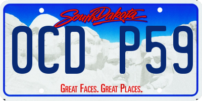 SD license plate 0CDP59