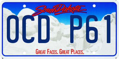 SD license plate 0CDP61