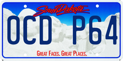 SD license plate 0CDP64